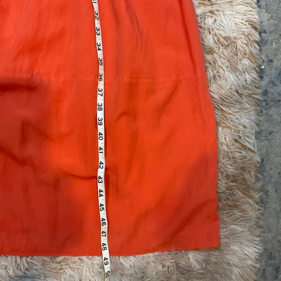 VINCE Women’s Orange v-neck Midi dress Size XS - Picture 15 of 16